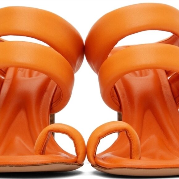 Jacquemus Orange 'Les Sandals Cassis' Heeled Sandals - Picture 6 of 9